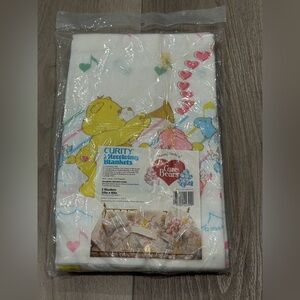 Vintage Care Bears 2 Receiving Blankets 30”x40” New Sealed Made In USA 1984 NOS